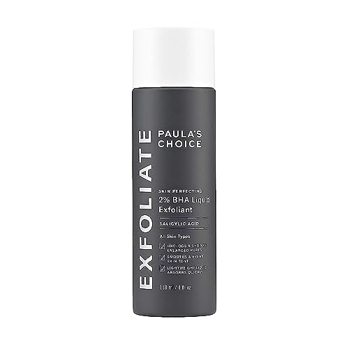 Paula's Choice SKIN PERFEKT 2% BHA flytande peeling – ansikte exfoliant med salicylsyra mot pormaskar, finnar och oren hud – minska porerna – blandhud, fet och aknehud – 118 ml