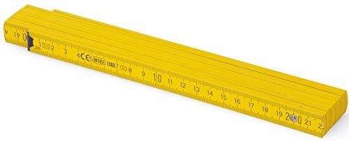 Metrie ™ BL52 trävikningsregel/vikningsregler | 2 m lång vikregel, måttstock | vikningsregel med duplexdelning - ljusgrön