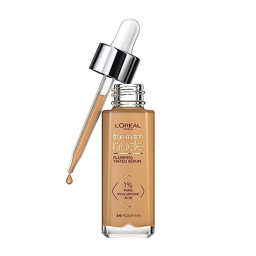 L'Oréal Paris, serum och foundation i ett, återfuktar och jämnar ut huden samtidigt, True Match Nude Plumping Serum, nyans: Medium - Tan, 30 ml