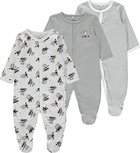 NAME IT Unisex barn baby och småbarn pyjamas, Legering, 98 cm