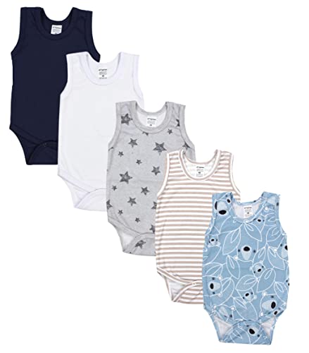 TupTam Baby pojkar armhåla i enfärgad 5-pack, Färgmix 5, 110 cm