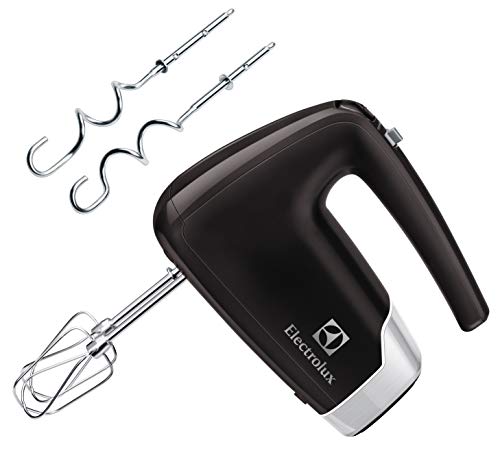 Electrolux Elvisp Modell EHM6300, Tyst elvisp med vispar och degkrokar, Fem Hastigheter, Turbofunktion, 500W, Svart