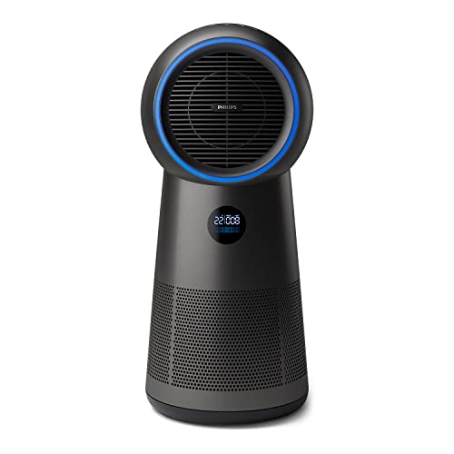 Philips 2000 Series 3-i-1 Luftrenare, fläkt och värmefläkt – tar bort bakterier, damm och allergener i rum upp till 42 m², 3 hastigheter, viloläge ”sleep mode” (AMF220/15)