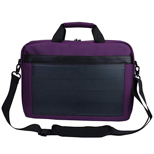 Laptopväska 8W 5V/1.2A Utomhus lila solcellsladdare Bärbar datorhandväska med USB -port