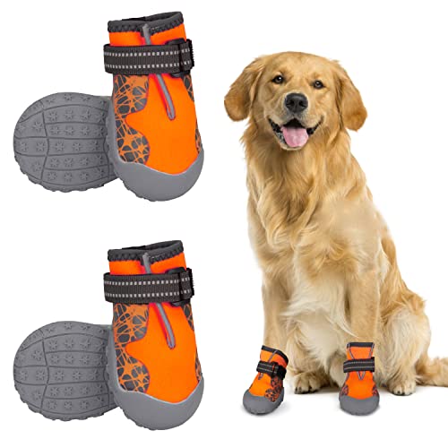 Dociote Hundskor, stora hundar för vintern, orange 4#